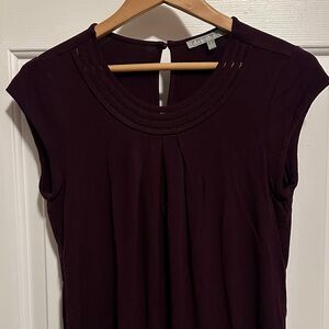 Daniel Rainn Deep Purple Cap Sleeve Blouse
